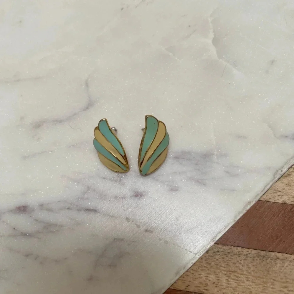 Vintage - Fun Retro Enamel Earrings